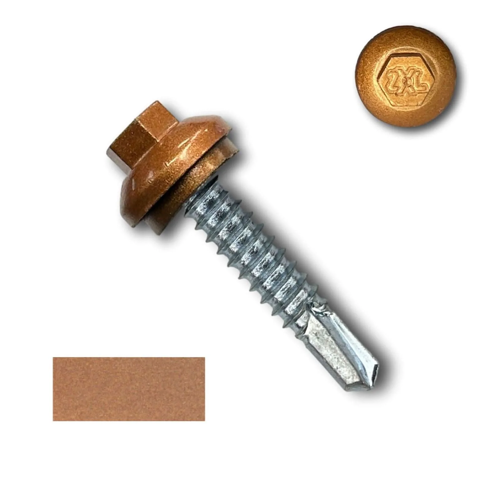 #14 x 1.25" ZXL Dome Cap Metal Building Screws (Metal-to-Metal), Self-Drilling - 250, 500, or 1000 Pack - Image 17