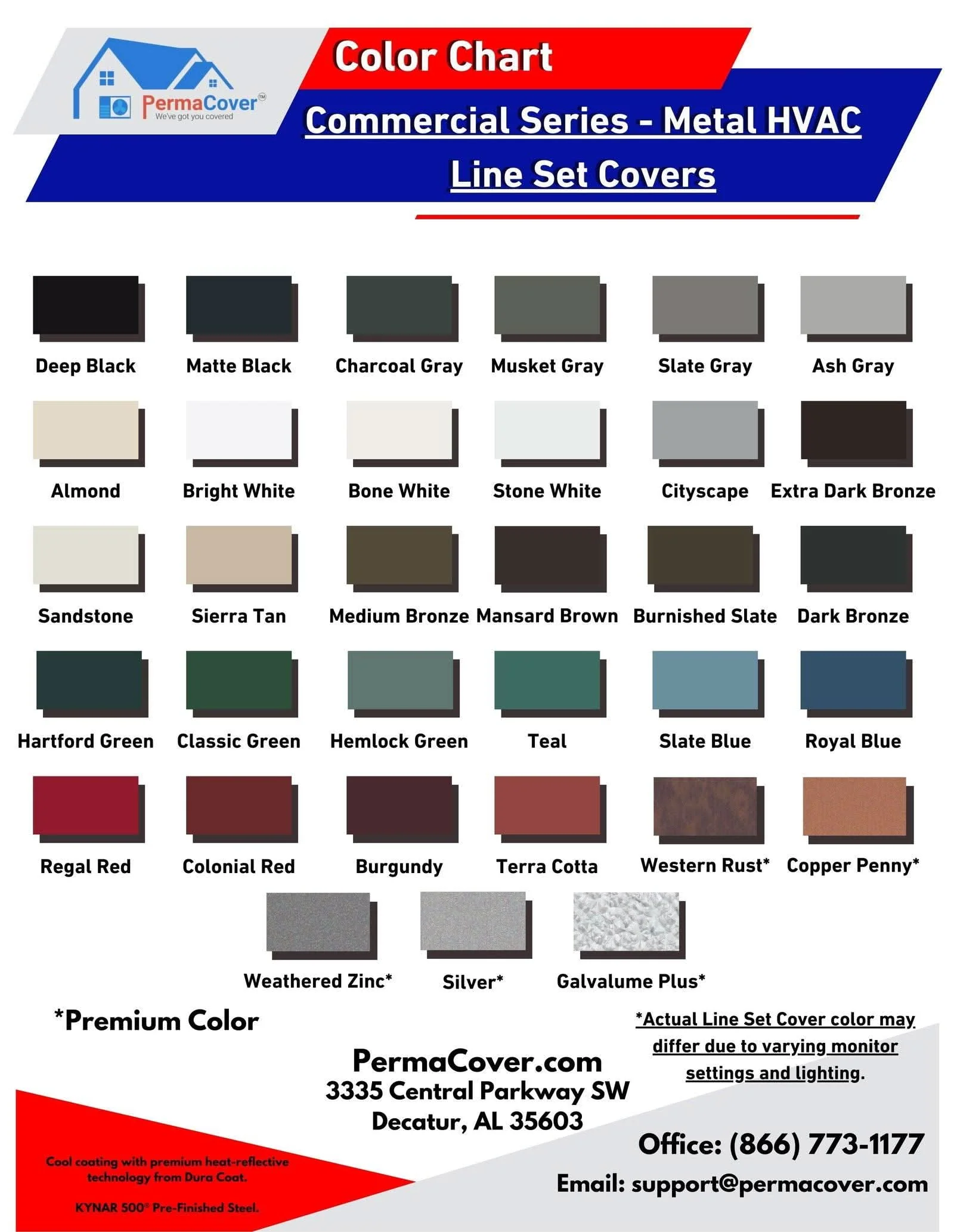 Commercial Series - 24 Gauge Painted Metal HVAC Line Set Covers - Heavy Duty, Multiple Sizes & Colors - Image 3