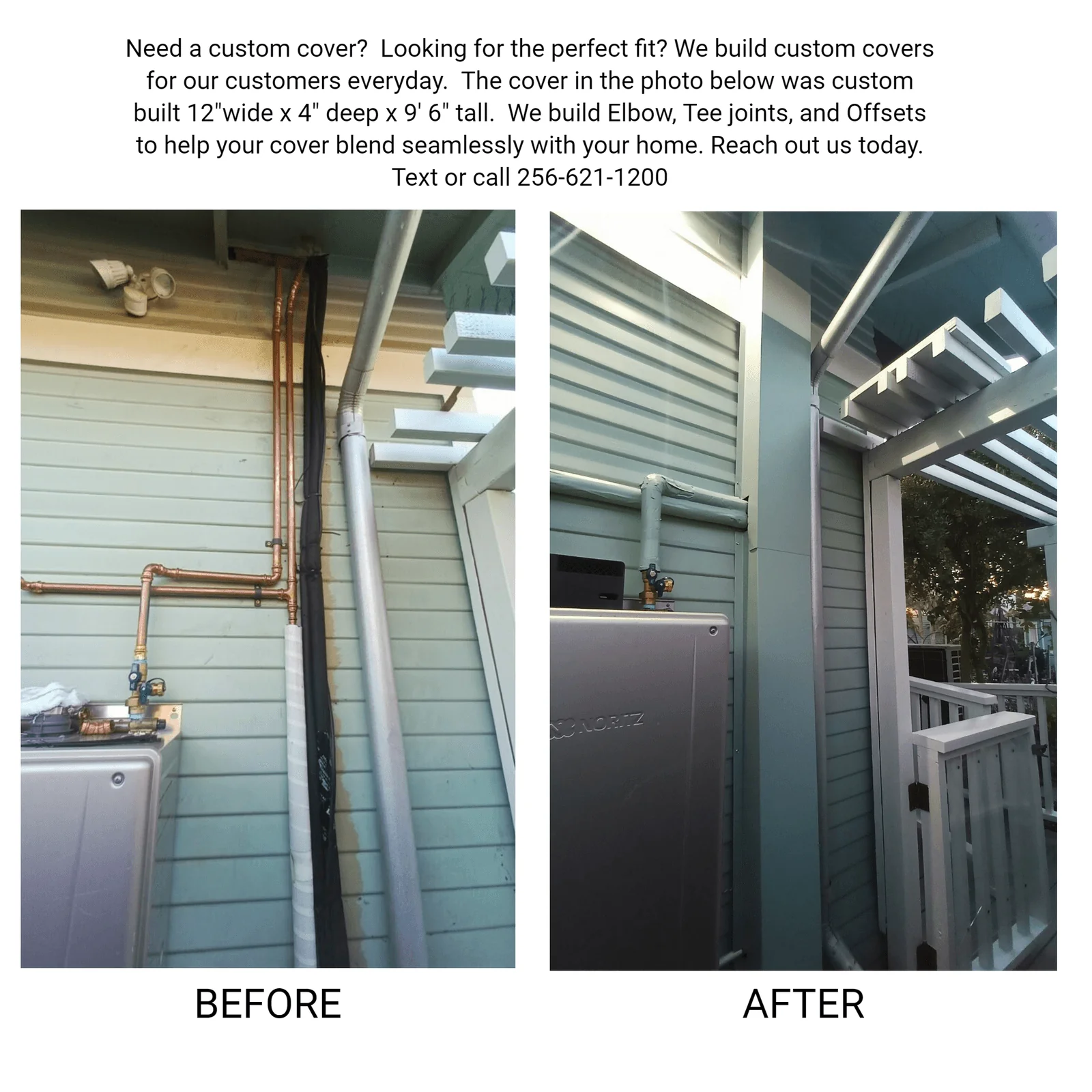 Commercial Series - 24 Gauge Painted Metal HVAC Line Set Covers - Heavy Duty, Multiple Sizes & Colors - Image 4