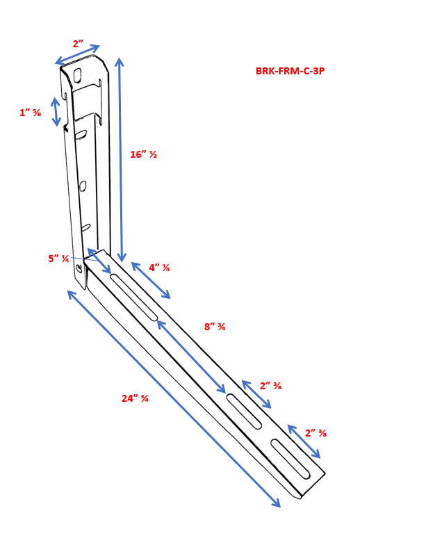 Folding Mounting Bracket for Mini Split Unit with Leveler - Image 4
