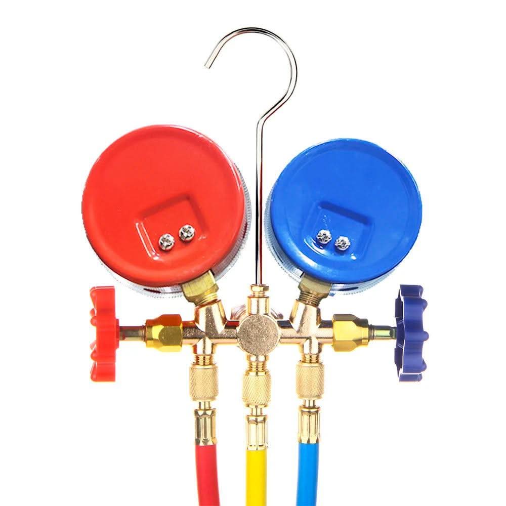 Budget-Friendly R-410A Refrigerant Manifold Gauge Set – AC Kit with Hoses and Adapter for Mini Split Systems - Image 2