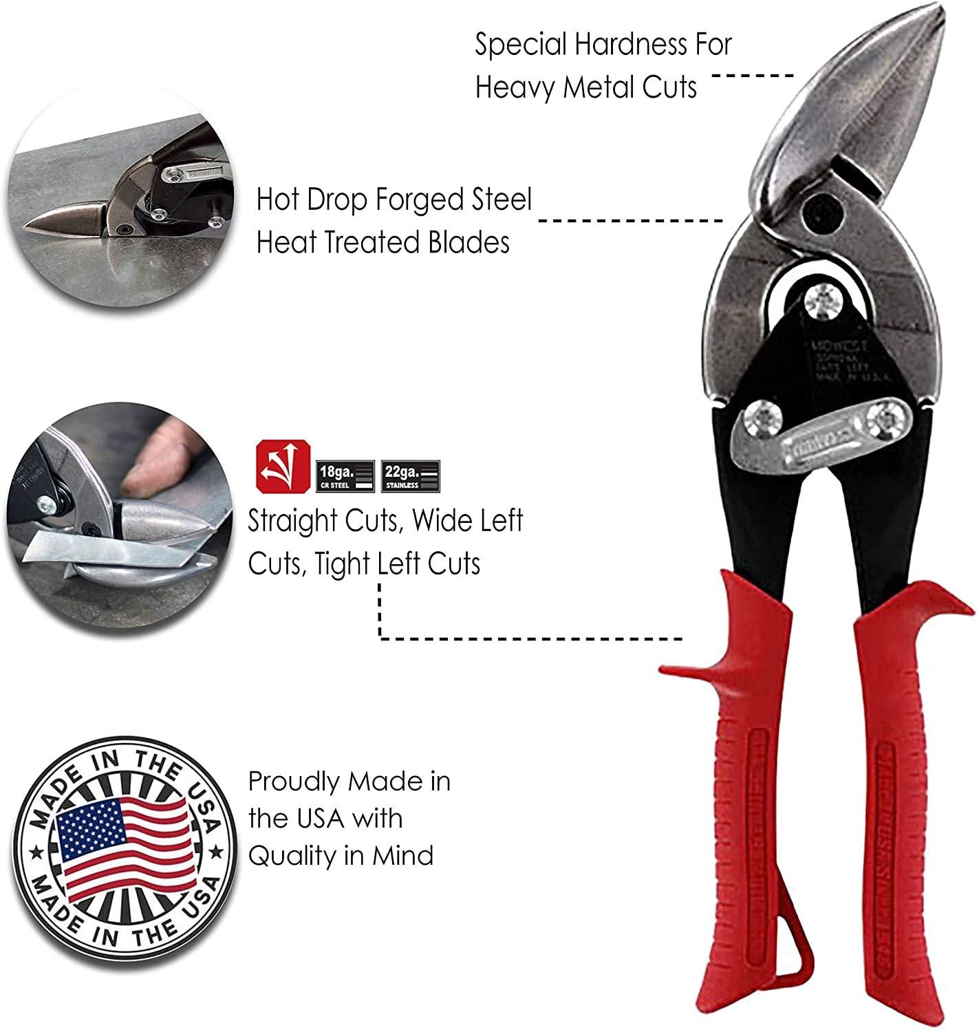 MIDWEST Aviation Tin Snips - Offset Tin Cutting Shears - High Quality, Combo Pack - Image 3