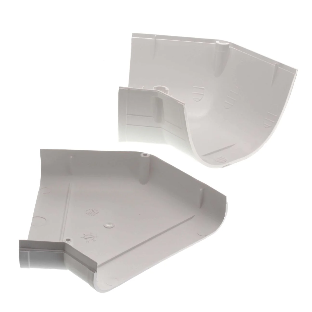 Fortress 4.5" 45° Flat Elbow – LKF122W (White) | Lineset Cover Fitting | MRCOOL Compatible - Image 2