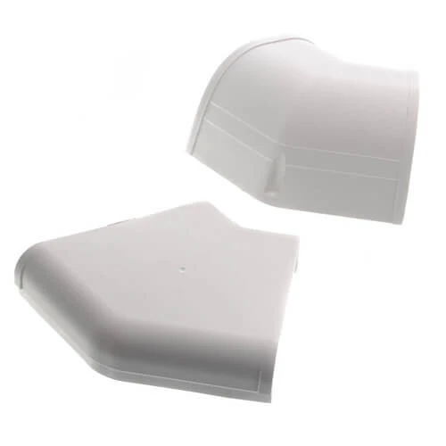 Fortress 4.5" 45° Flat Elbow – LKF122W (White) | Lineset Cover Fitting | MRCOOL Compatible - Image 3