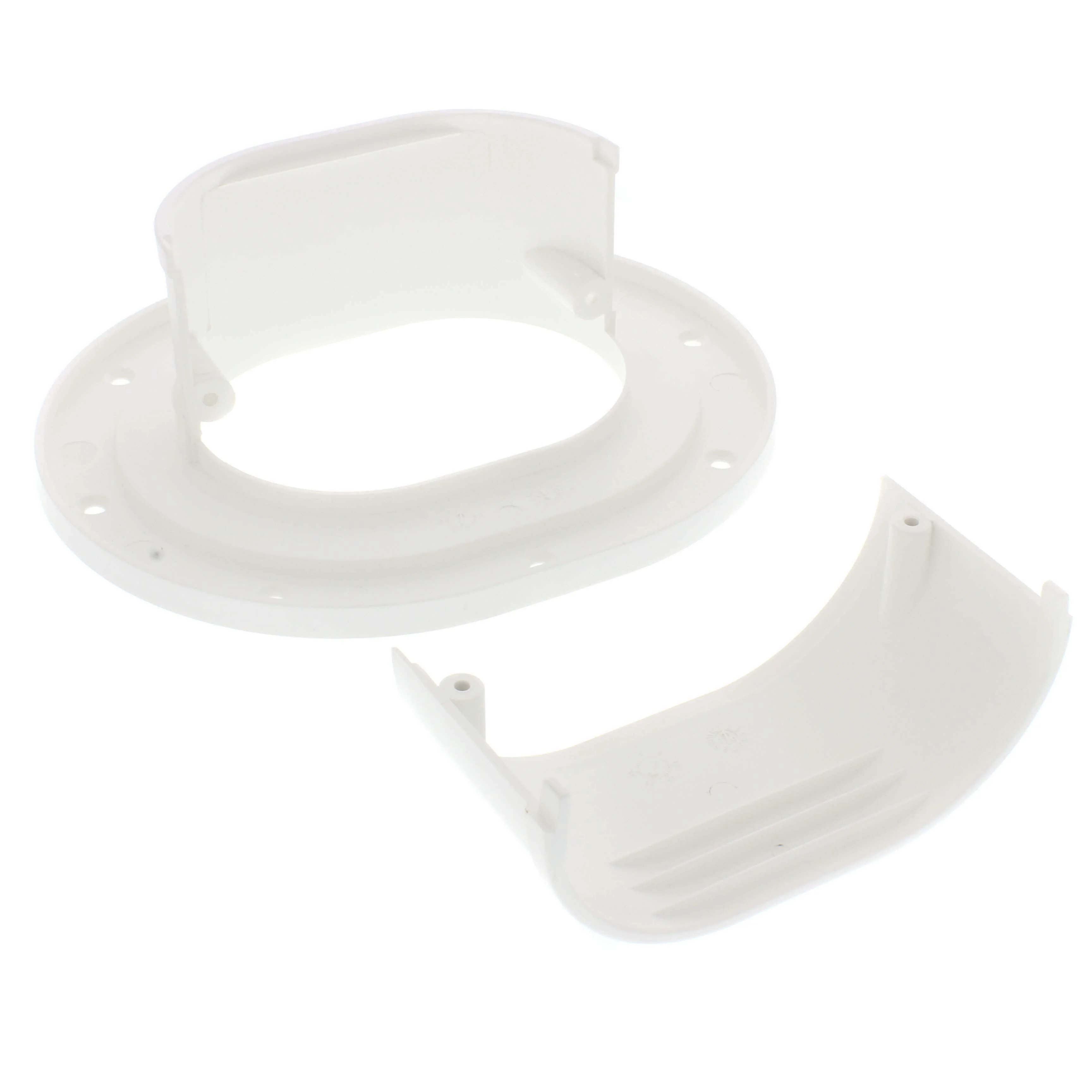 Fortress 4.5" Wall Flange – LWF122W (White) | Lineset Cover Trim Plate | MRCOOL Compatible - Image 2