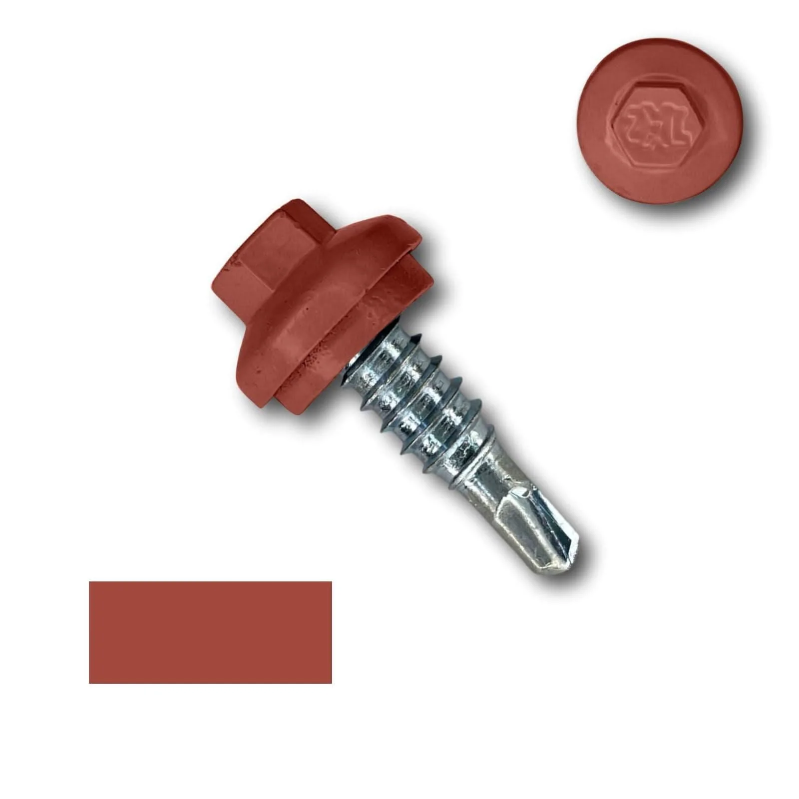 #14 x 7/8" Stitch Lap ZXL Dome Cap Metal Building Screws, Self-Drilling - 250 Pack - Image 10