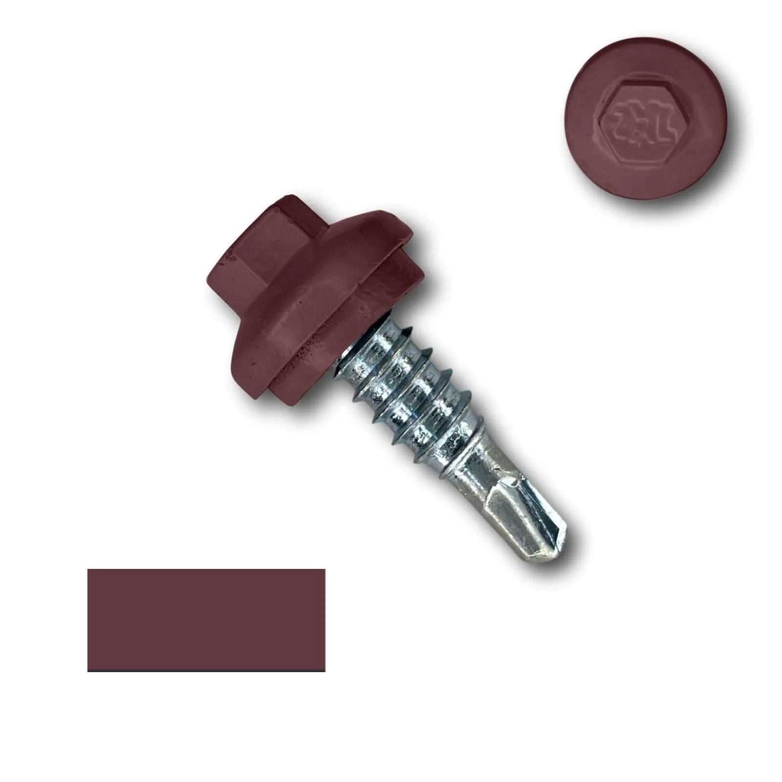 #14 x 7/8" Stitch Lap ZXL Dome Cap Metal Building Screws, Self-Drilling - 250 Pack - Image 12
