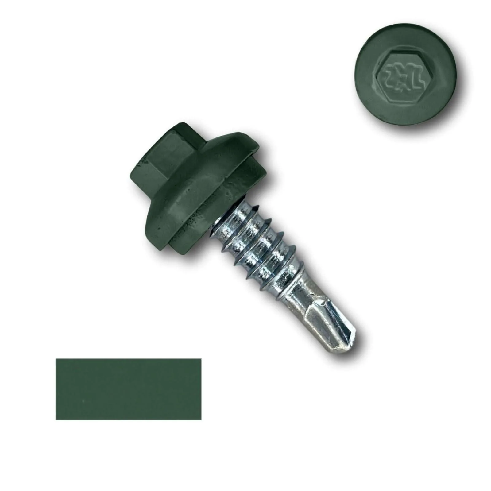 #14 x 7/8" Stitch Lap ZXL Dome Cap Metal Building Screws, Self-Drilling - 250 Pack - Image 13