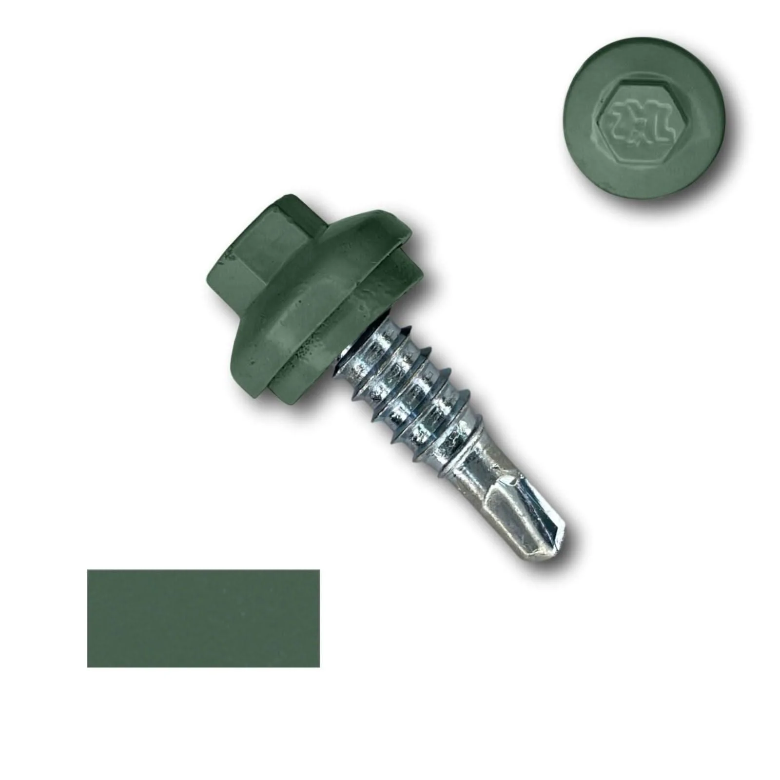 #14 x 7/8" Stitch Lap ZXL Dome Cap Metal Building Screws, Self-Drilling - 250 Pack - Image 14