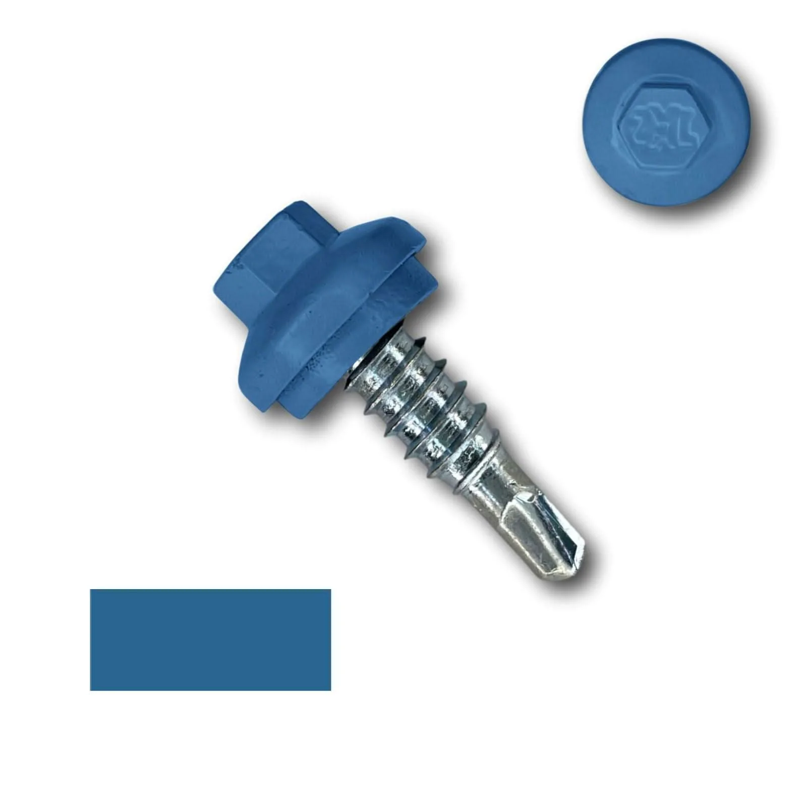 #14 x 7/8" Stitch Lap ZXL Dome Cap Metal Building Screws, Self-Drilling - 250 Pack - Image 15