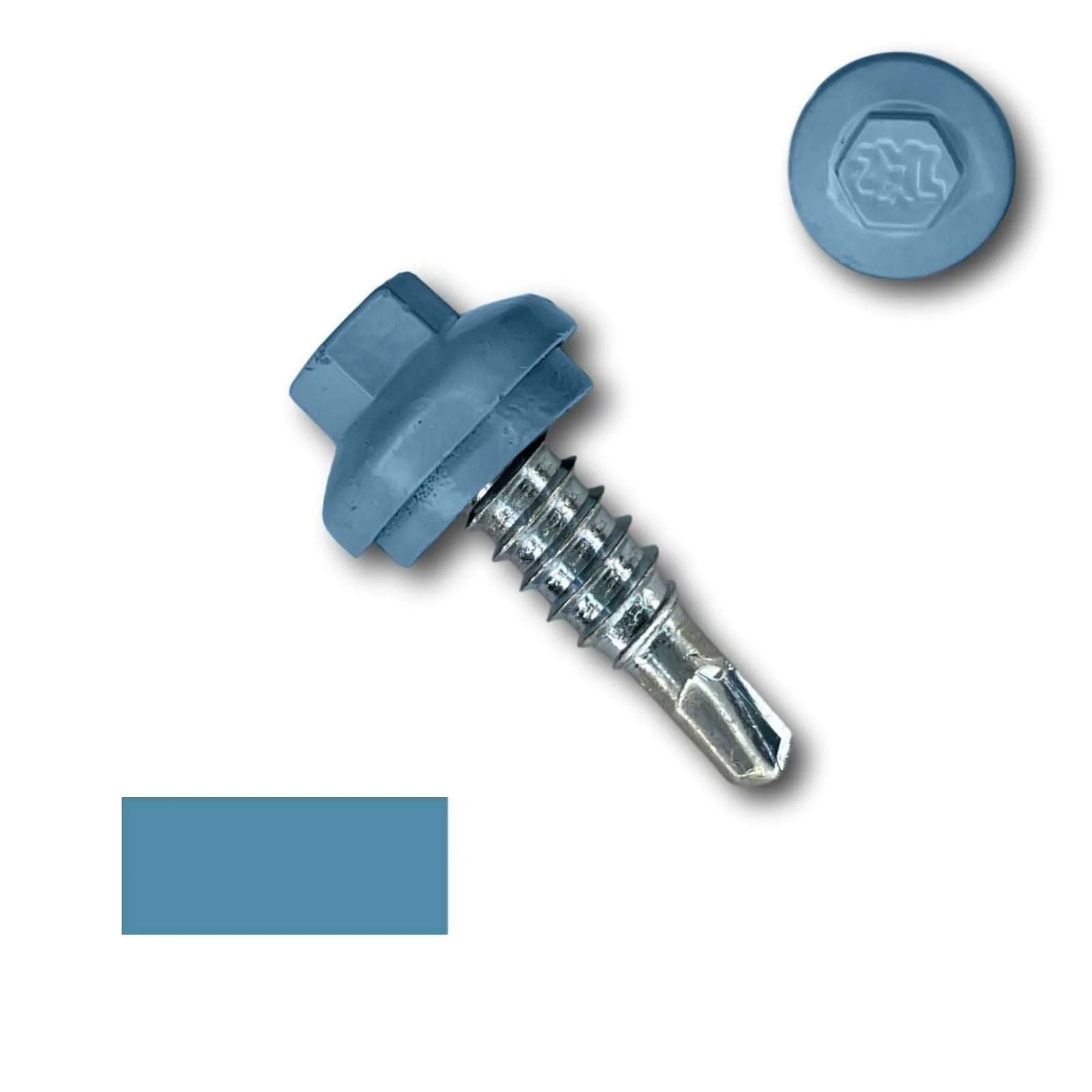 #14 x 7/8" Stitch Lap ZXL Dome Cap Metal Building Screws, Self-Drilling - 250 Pack - Image 16