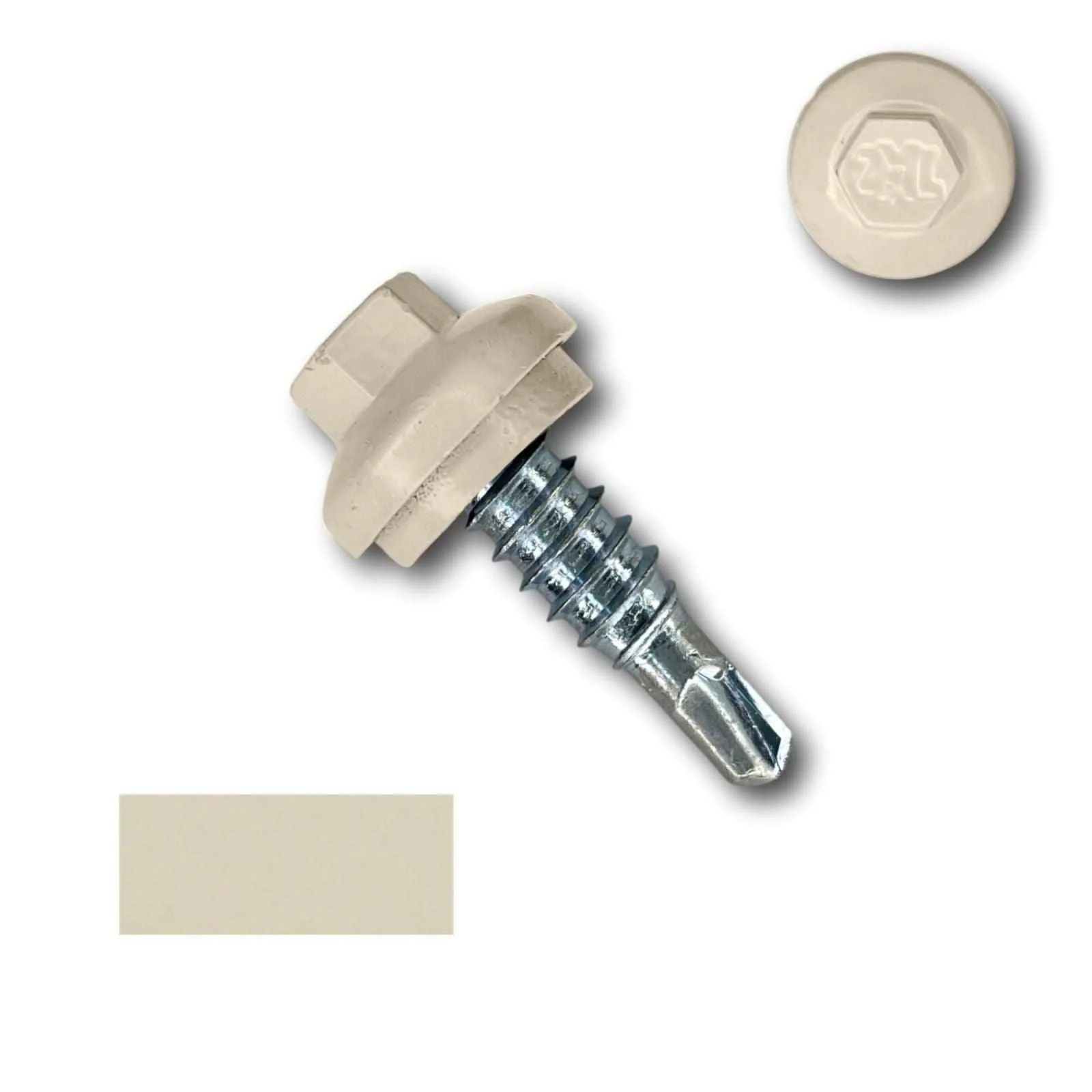 #14 x 7/8" Stitch Lap ZXL Dome Cap Metal Building Screws, Self-Drilling - 250 Pack - Image 3