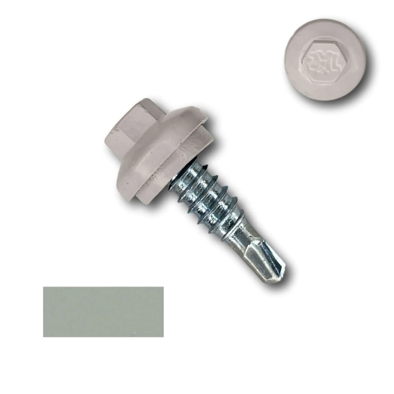 #14 x 7/8" Stitch Lap ZXL Dome Cap Metal Building Screws, Self-Drilling - 250 Pack - Image 5