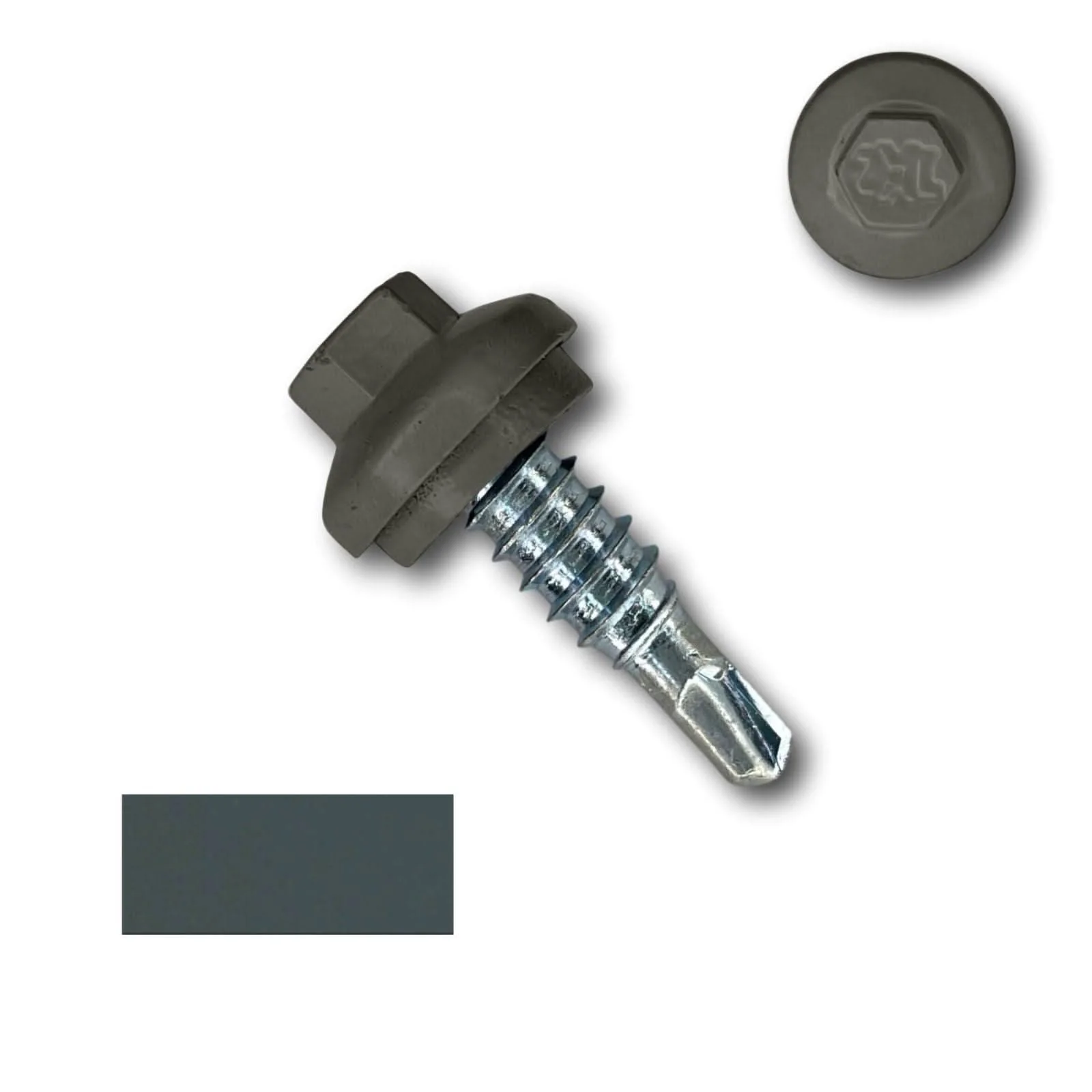 #14 x 7/8" Stitch Lap ZXL Dome Cap Metal Building Screws, Self-Drilling - 250 Pack - Image 6